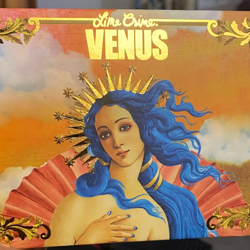 Lime Crime Venus Palette with Blue and Gold Artwork